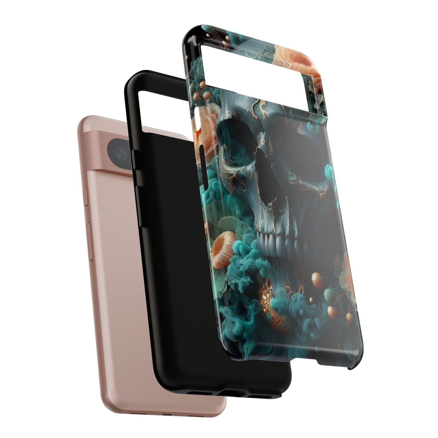 Tough Cases - teal skull