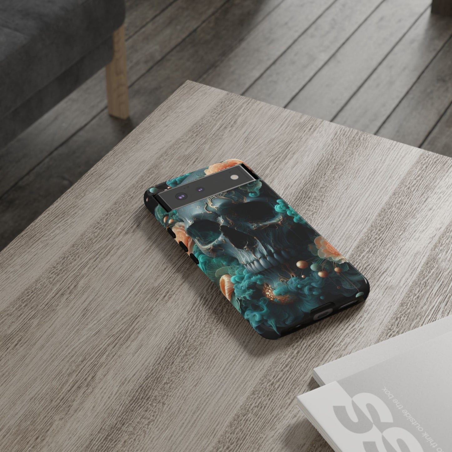 Tough Cases - teal skull