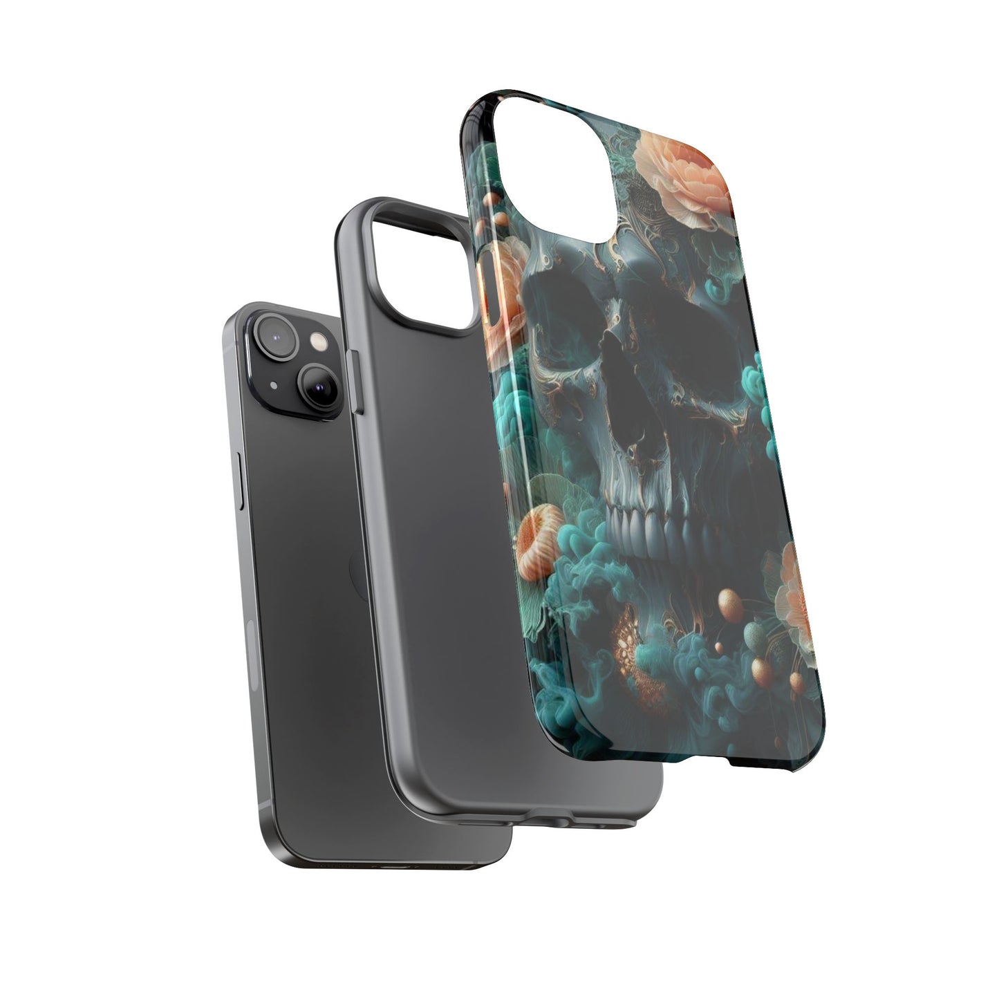 Tough Cases - teal skull
