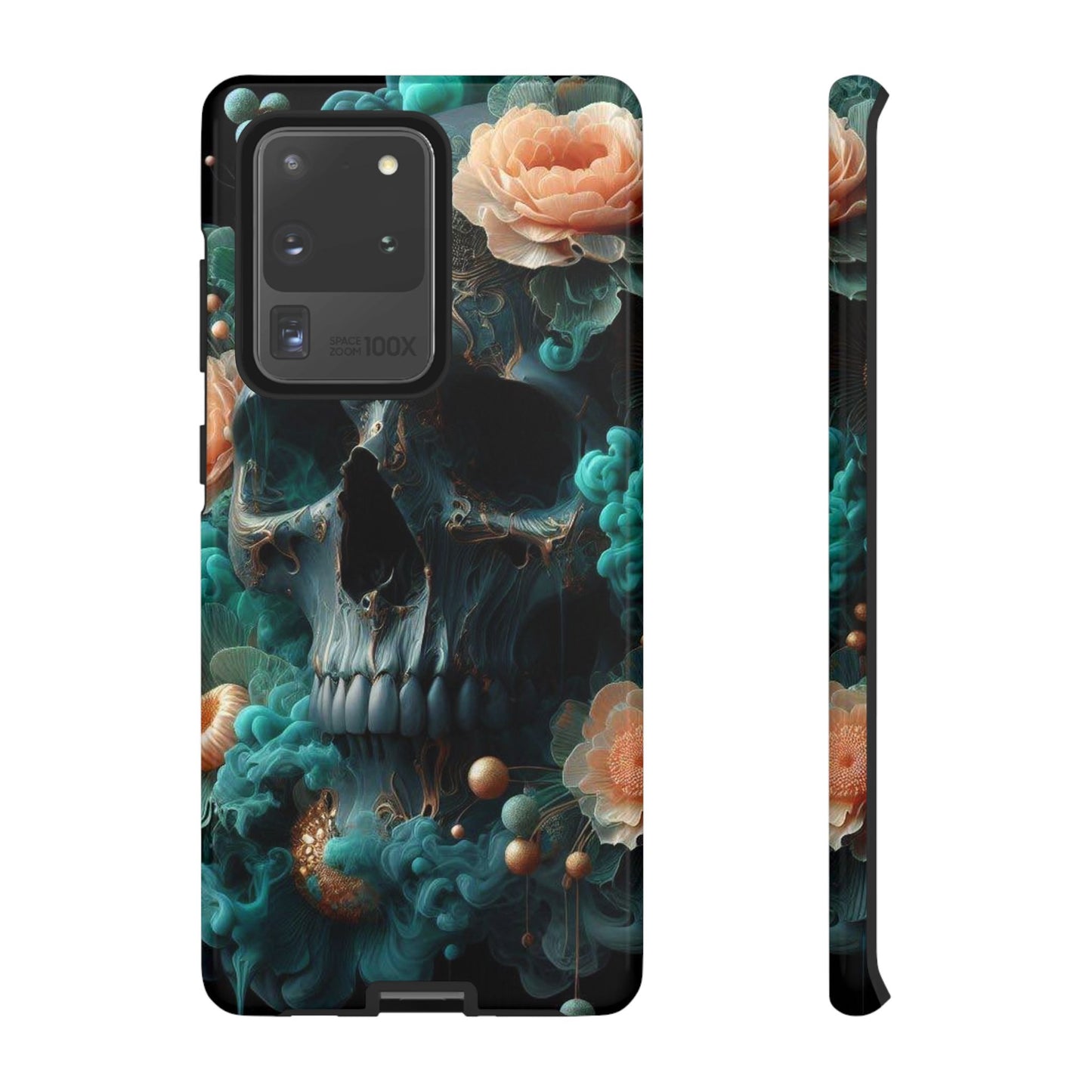 Tough Cases - teal skull
