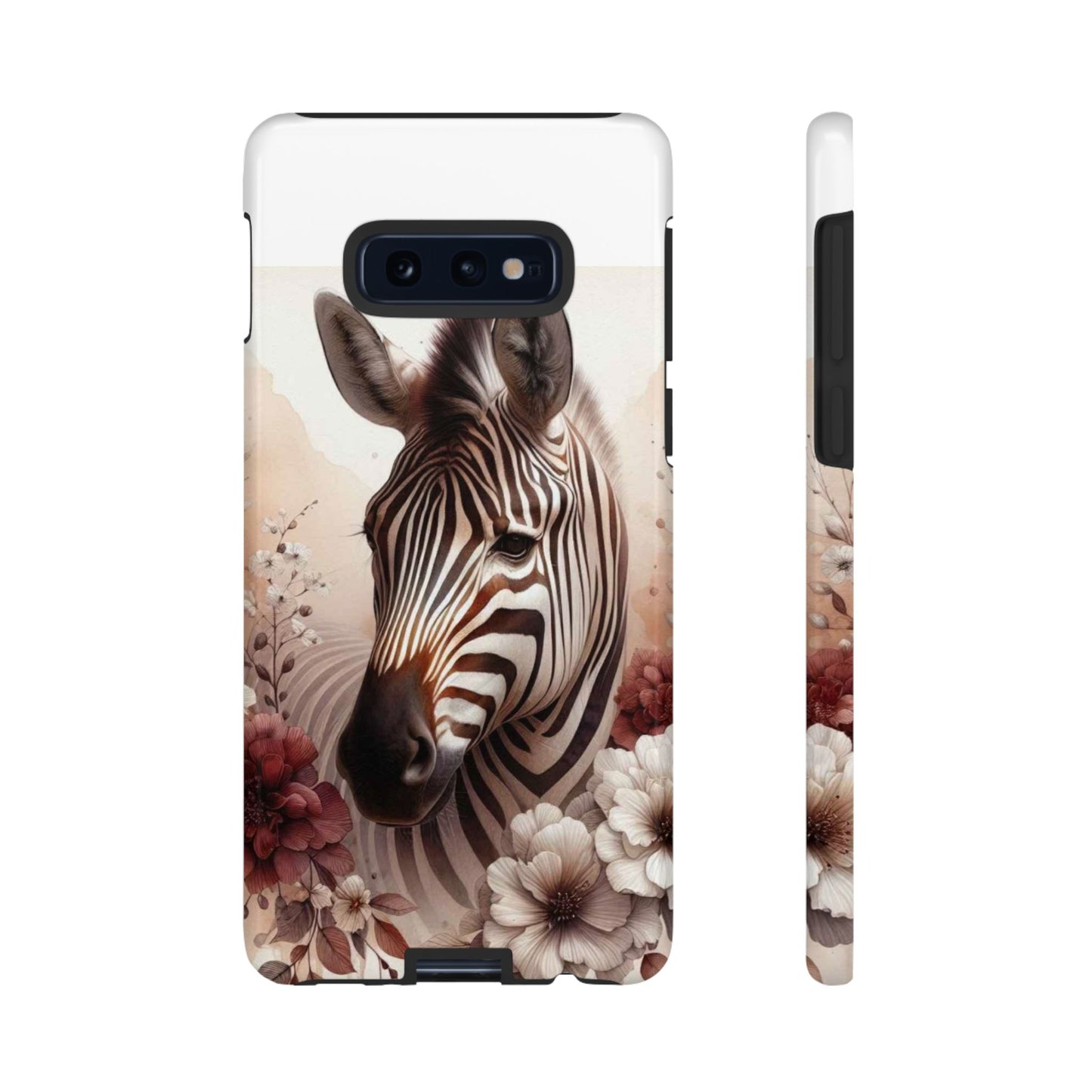Phone Case Flower Frolicking Zebra Tough Case