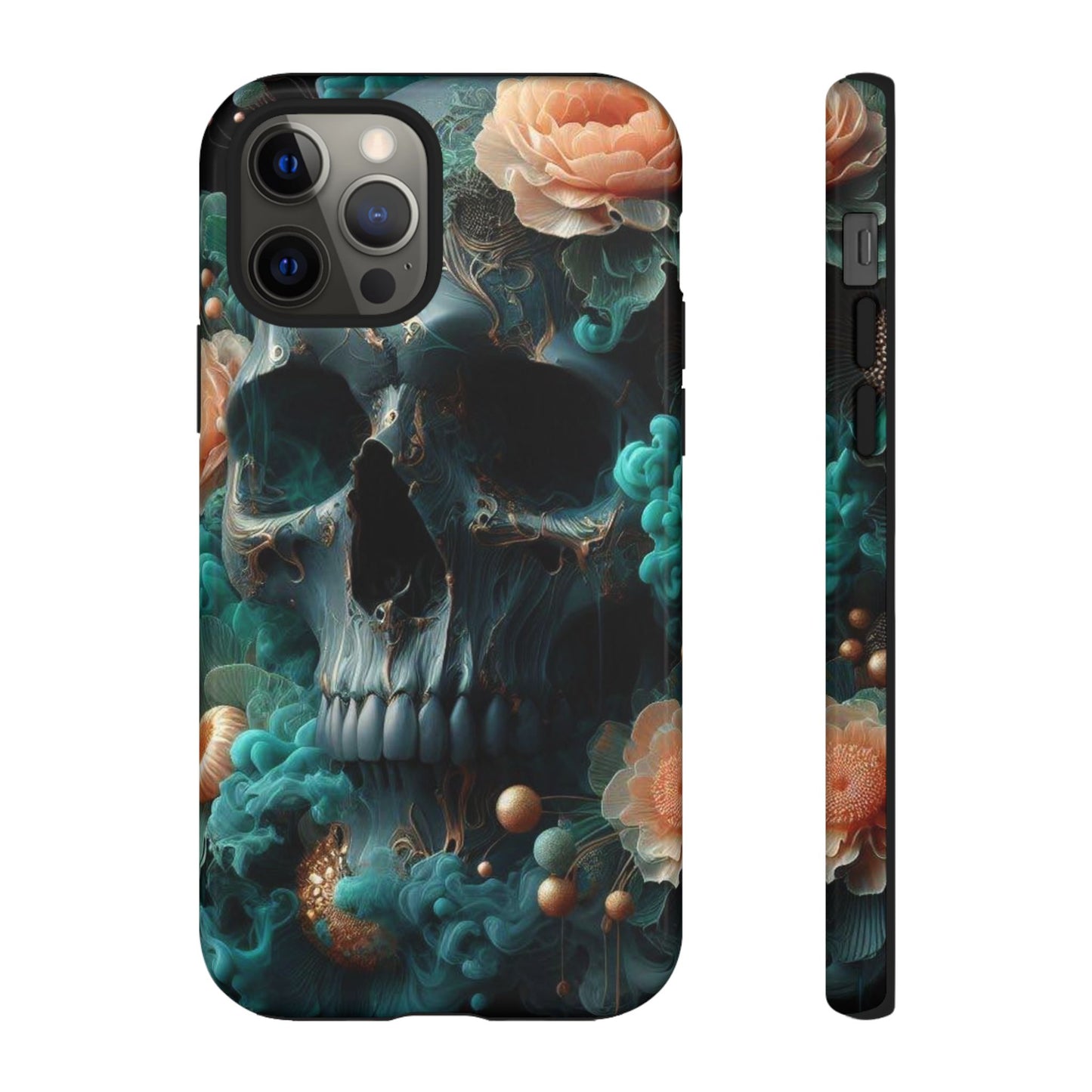 Tough Cases - teal skull