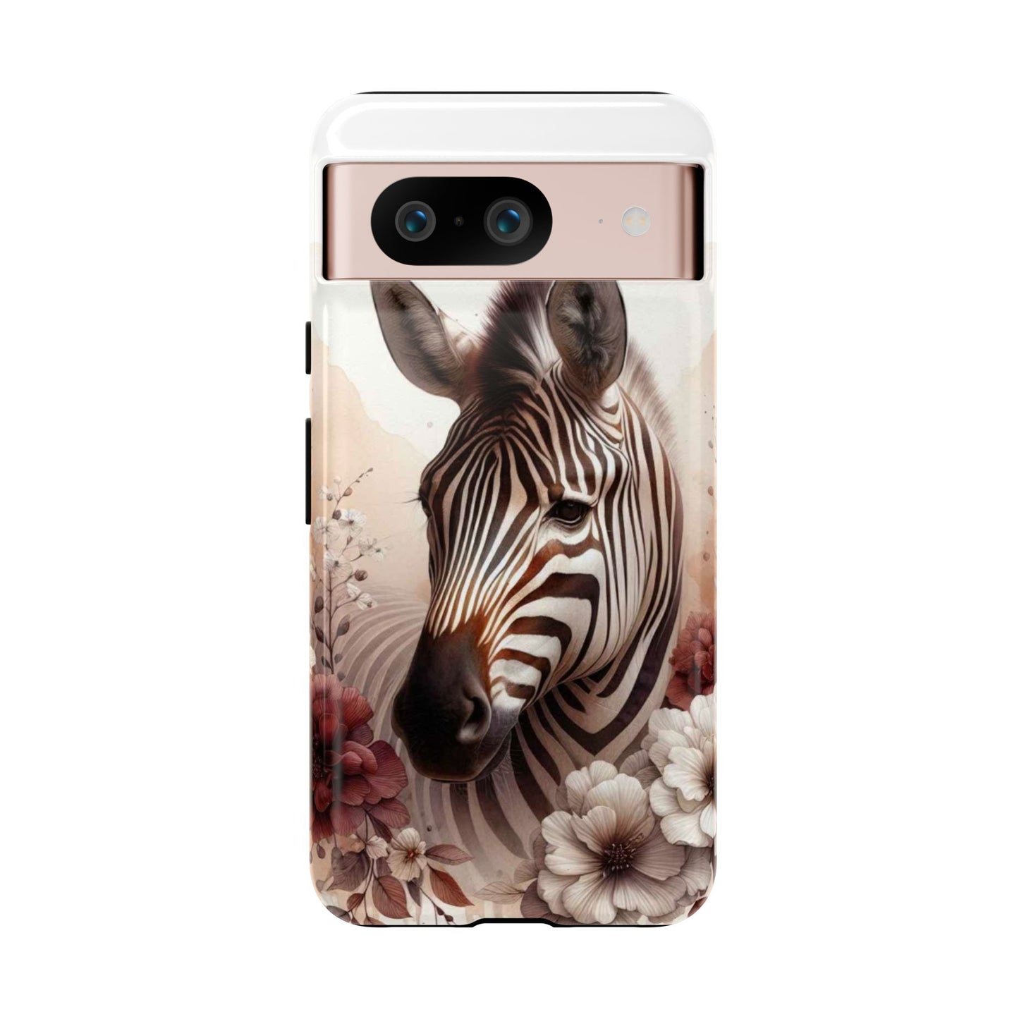 Phone Case Flower Frolicking Zebra Tough Case