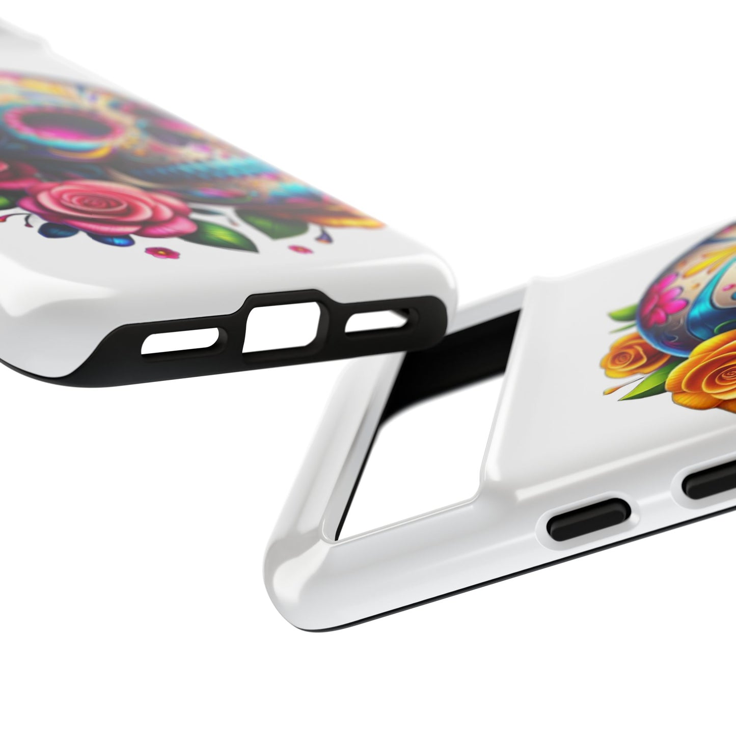 Phone Cases - Sugar Skull with Flowers Design