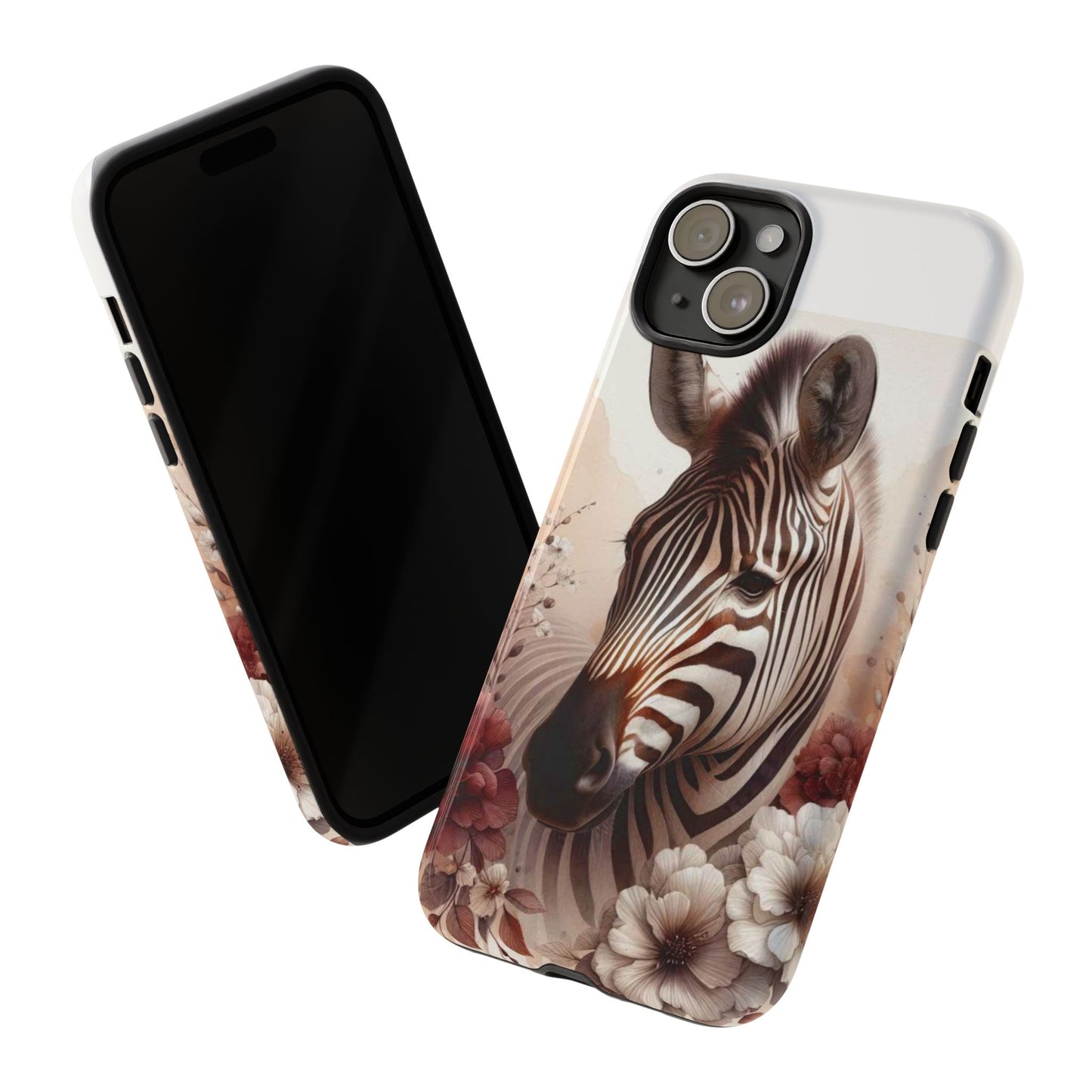 Phone Case Flower Frolicking Zebra Tough Case