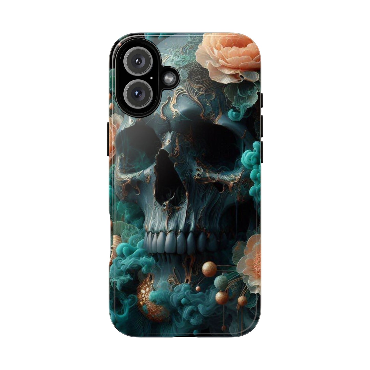 Tough Cases - teal skull