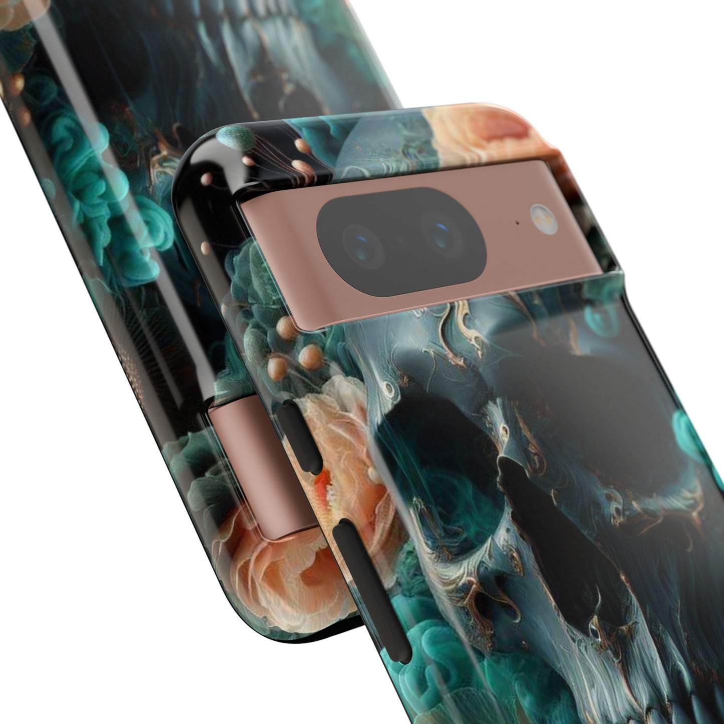 Tough Cases - teal skull
