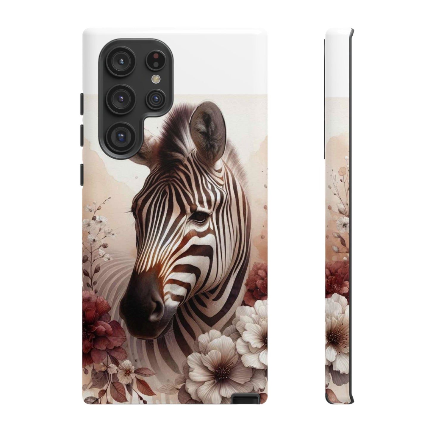 Phone Case Flower Frolicking Zebra Tough Case