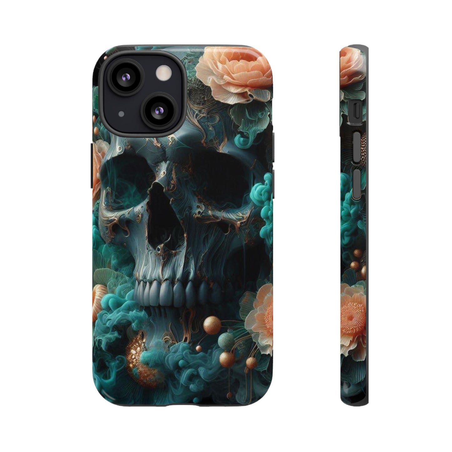 Tough Cases - teal skull