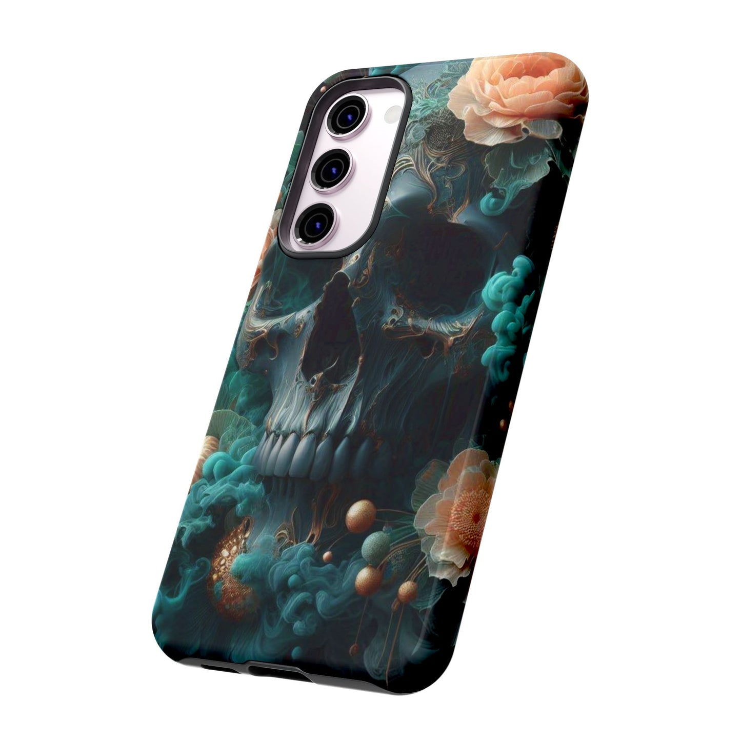 Tough Cases - teal skull