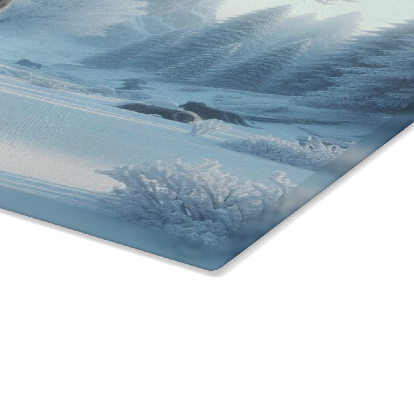 Glass Cutting Board - wolf