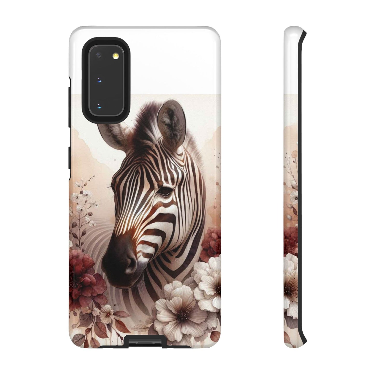 Phone Case Flower Frolicking Zebra Tough Case