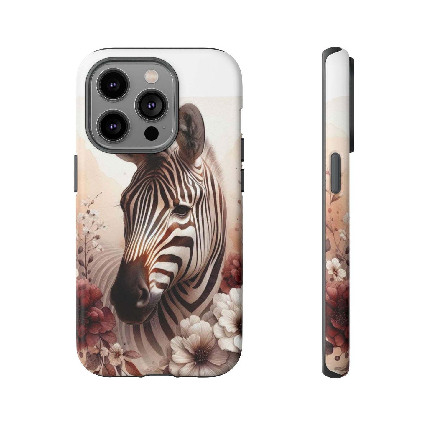 Phone Case Flower Frolicking Zebra Tough Case