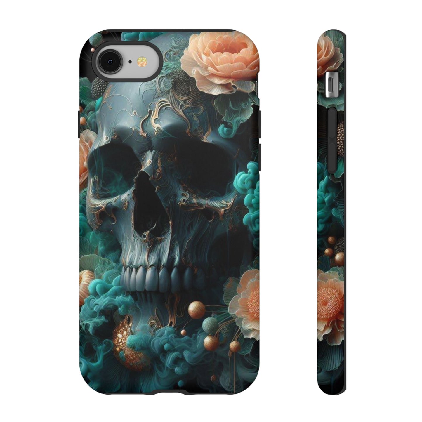 Tough Cases - teal skull