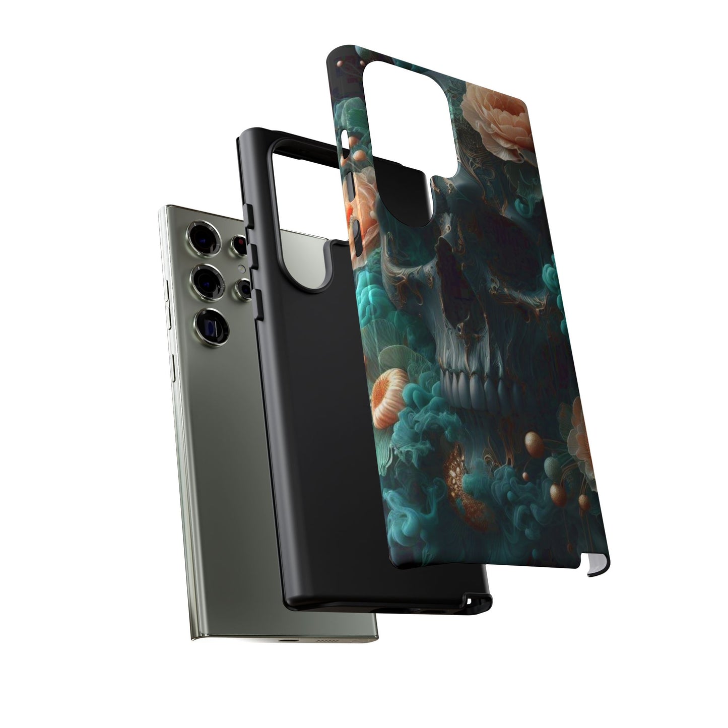 Tough Cases - teal skull
