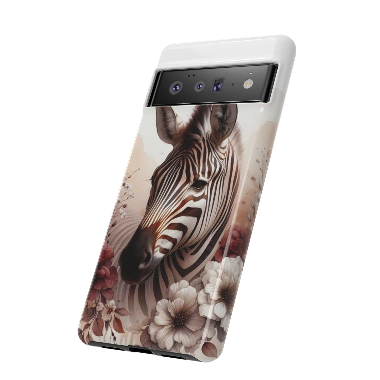 Phone Case Flower Frolicking Zebra Tough Case