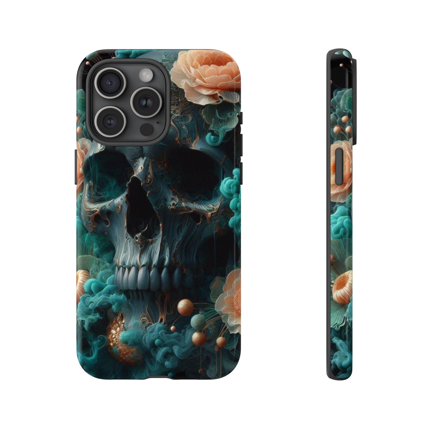 Tough Cases - teal skull