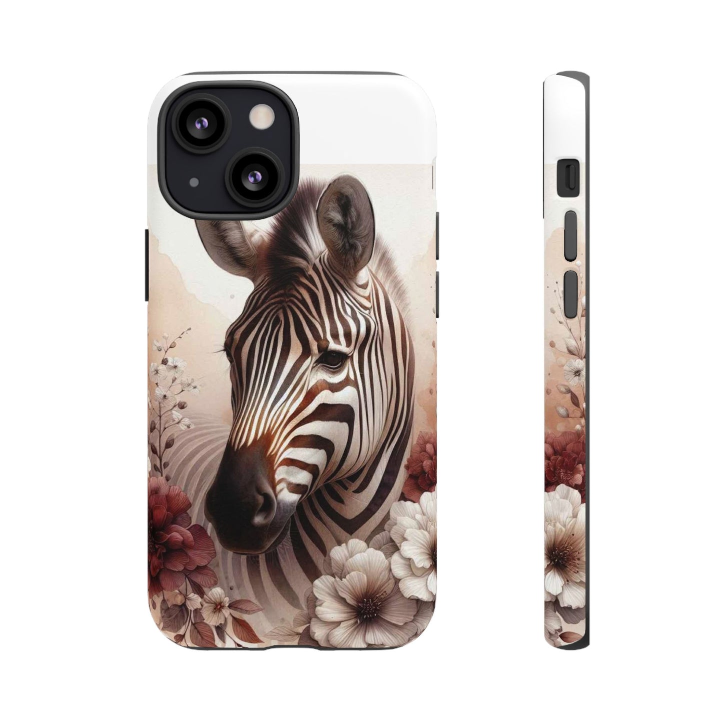 Phone Case Flower Frolicking Zebra Tough Case