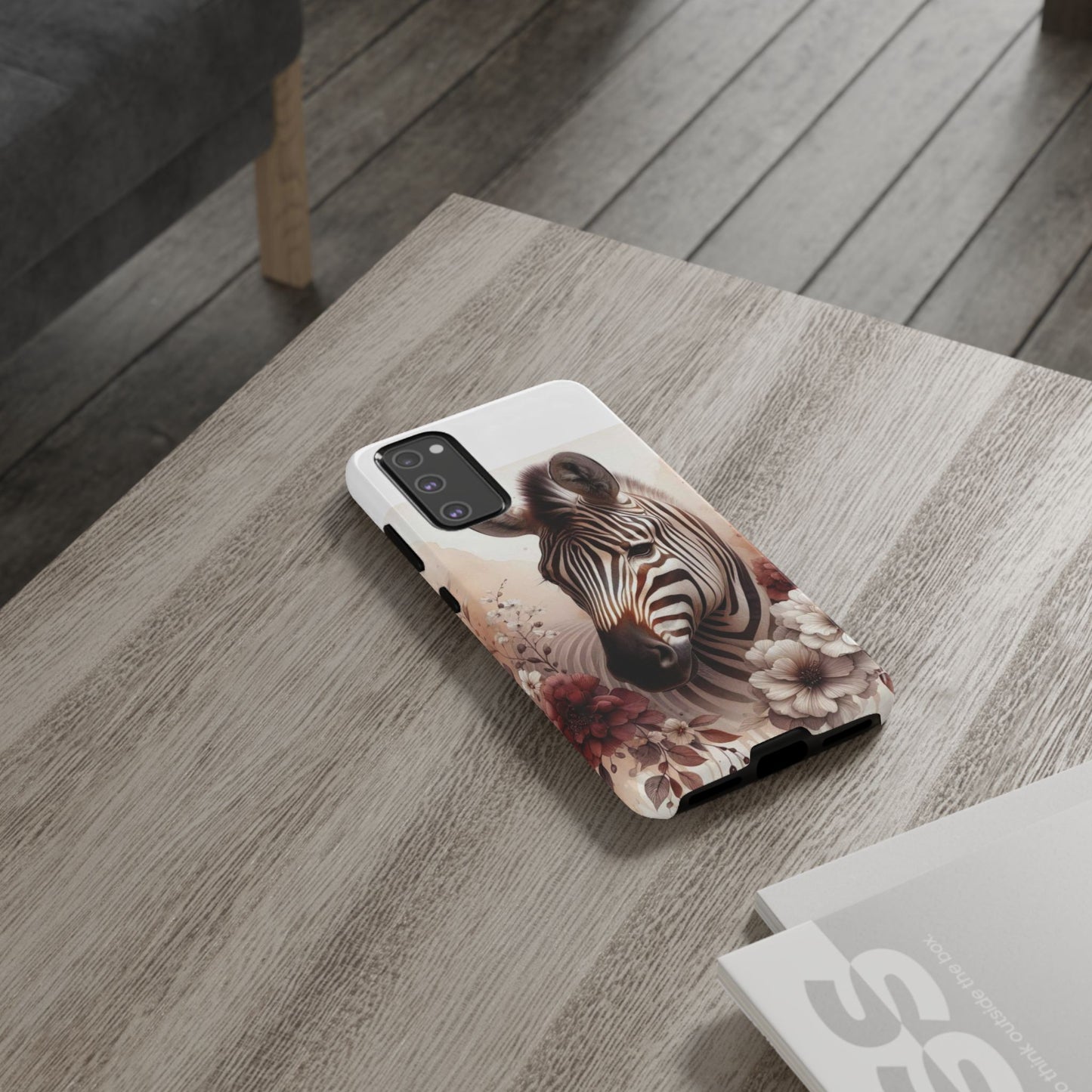 Phone Case Flower Frolicking Zebra Tough Case