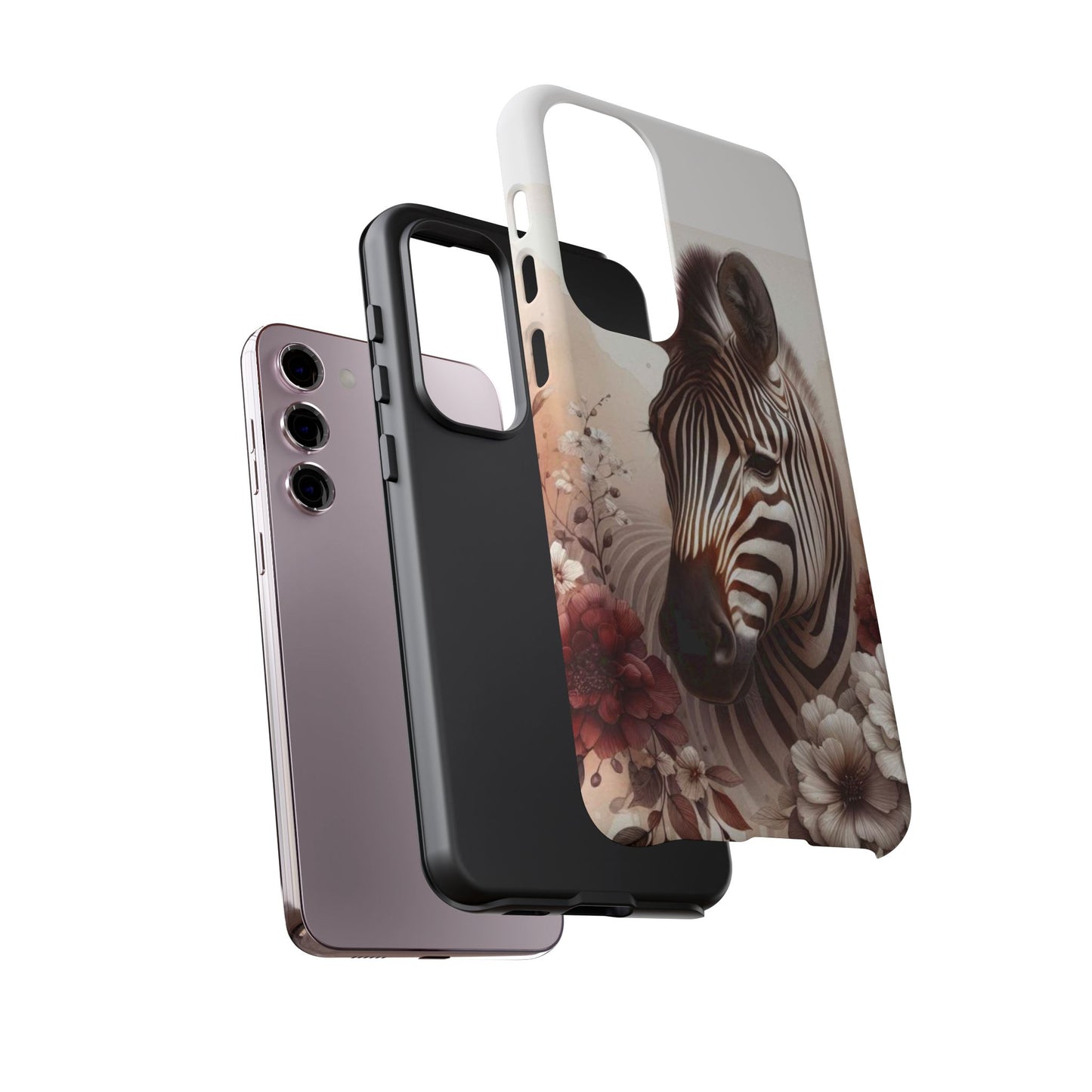 Phone Case Flower Frolicking Zebra Tough Case