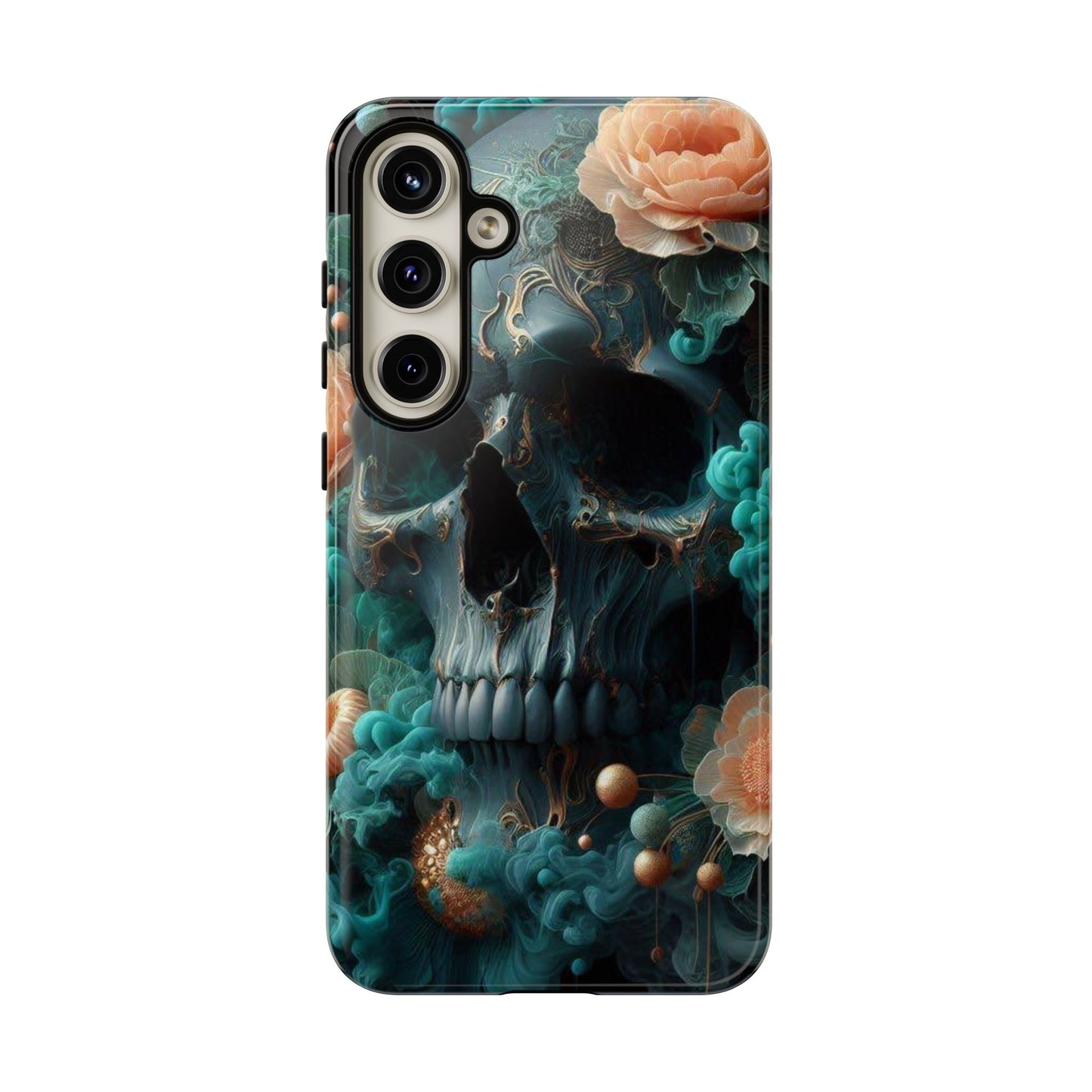Tough Cases - teal skull
