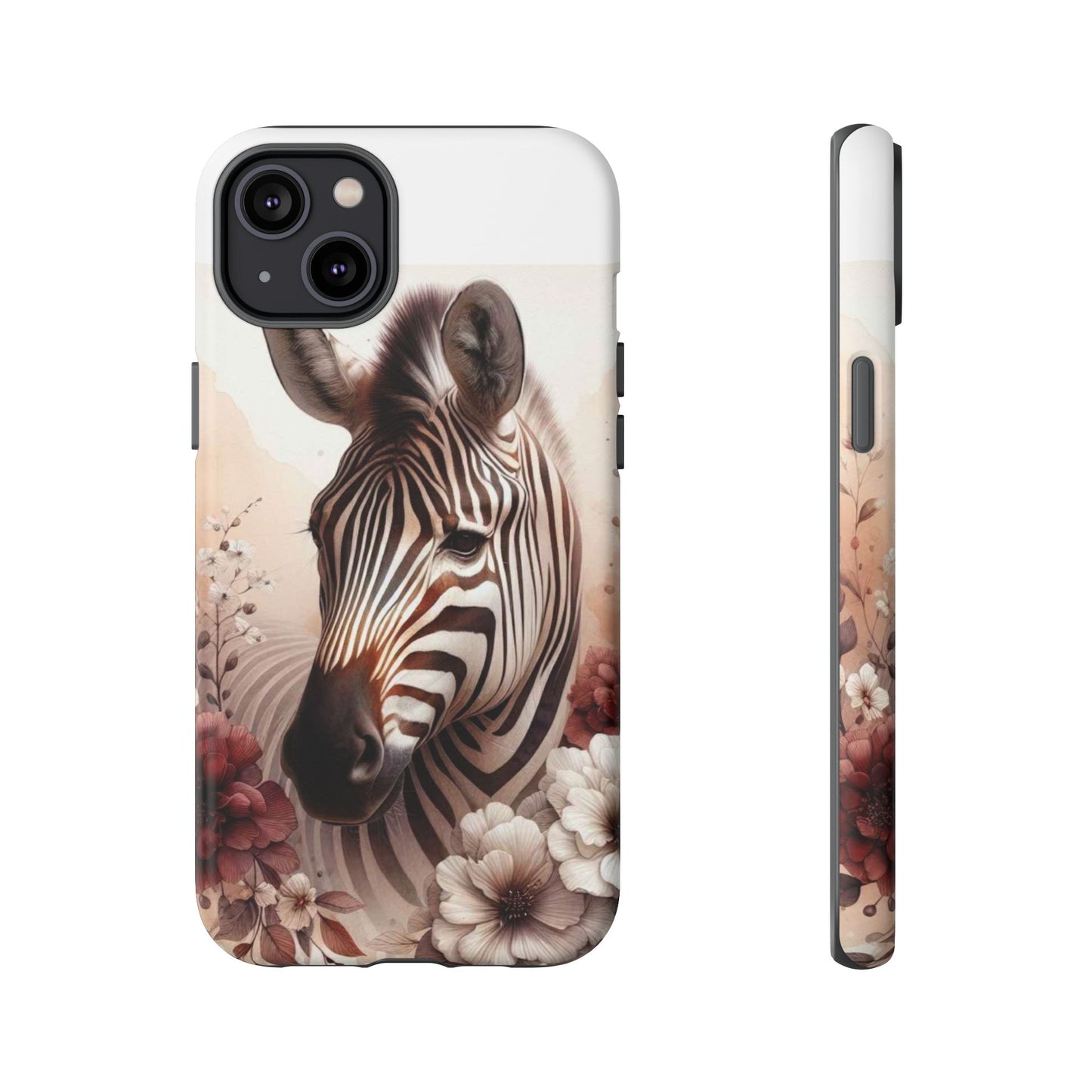 Phone Case Flower Frolicking Zebra Tough Case
