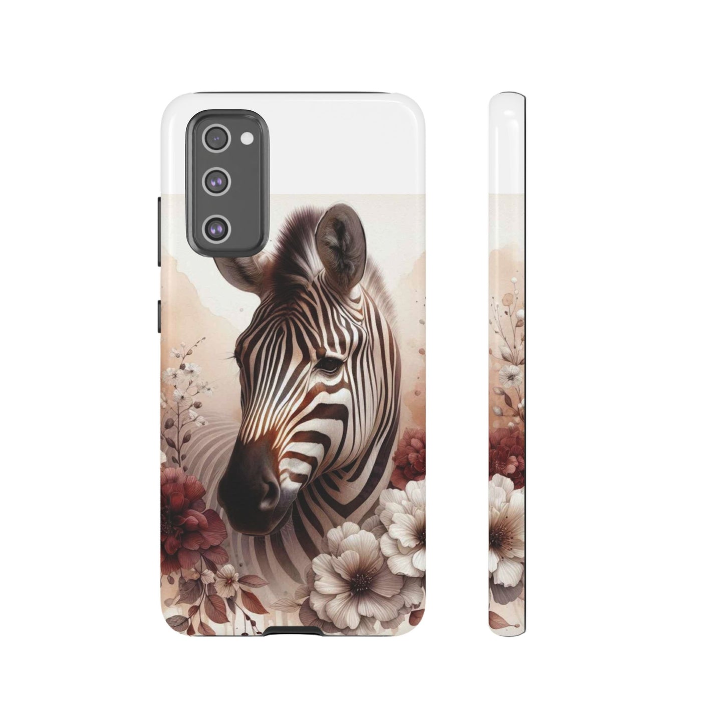 Phone Case Flower Frolicking Zebra Tough Case