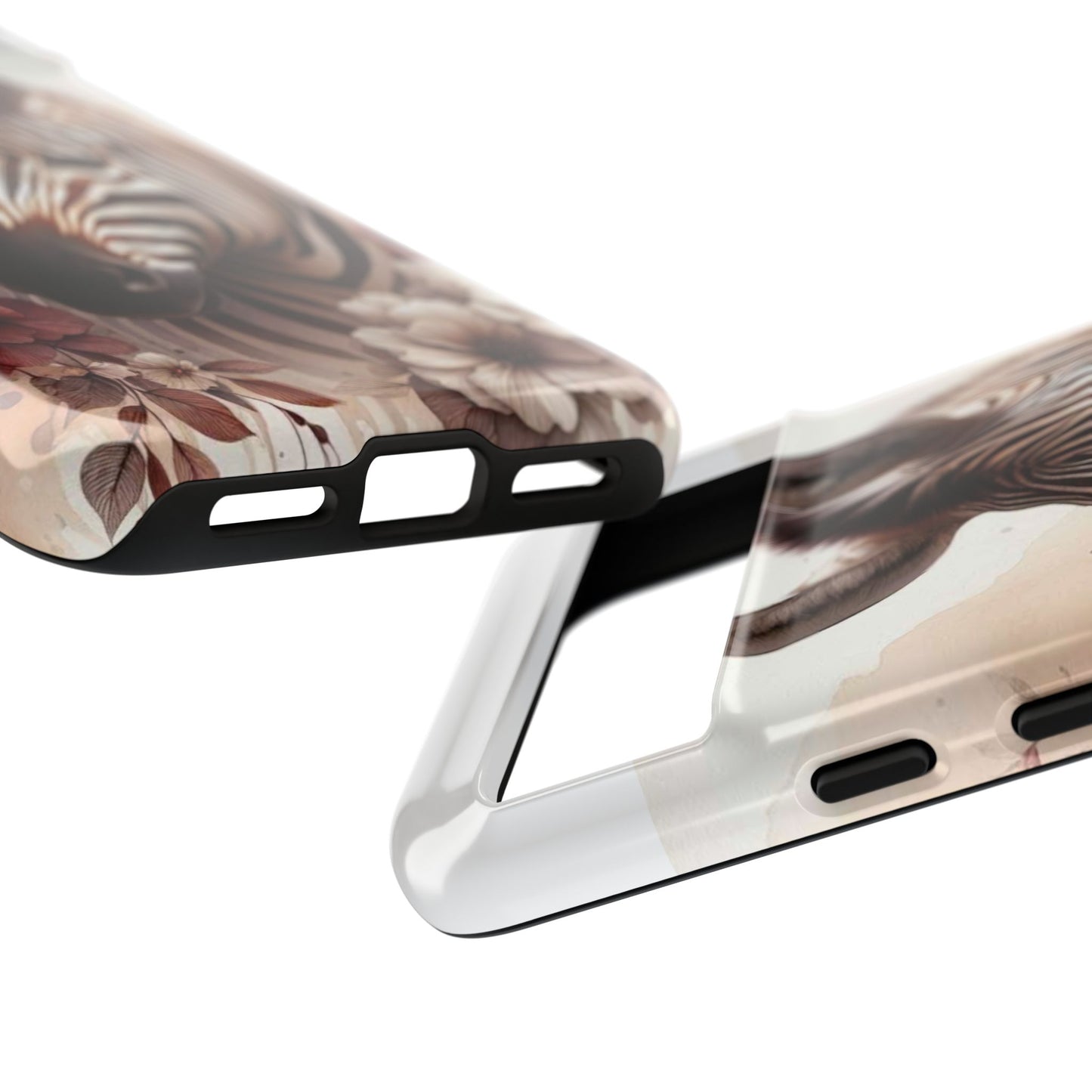 Phone Case Flower Frolicking Zebra Tough Case