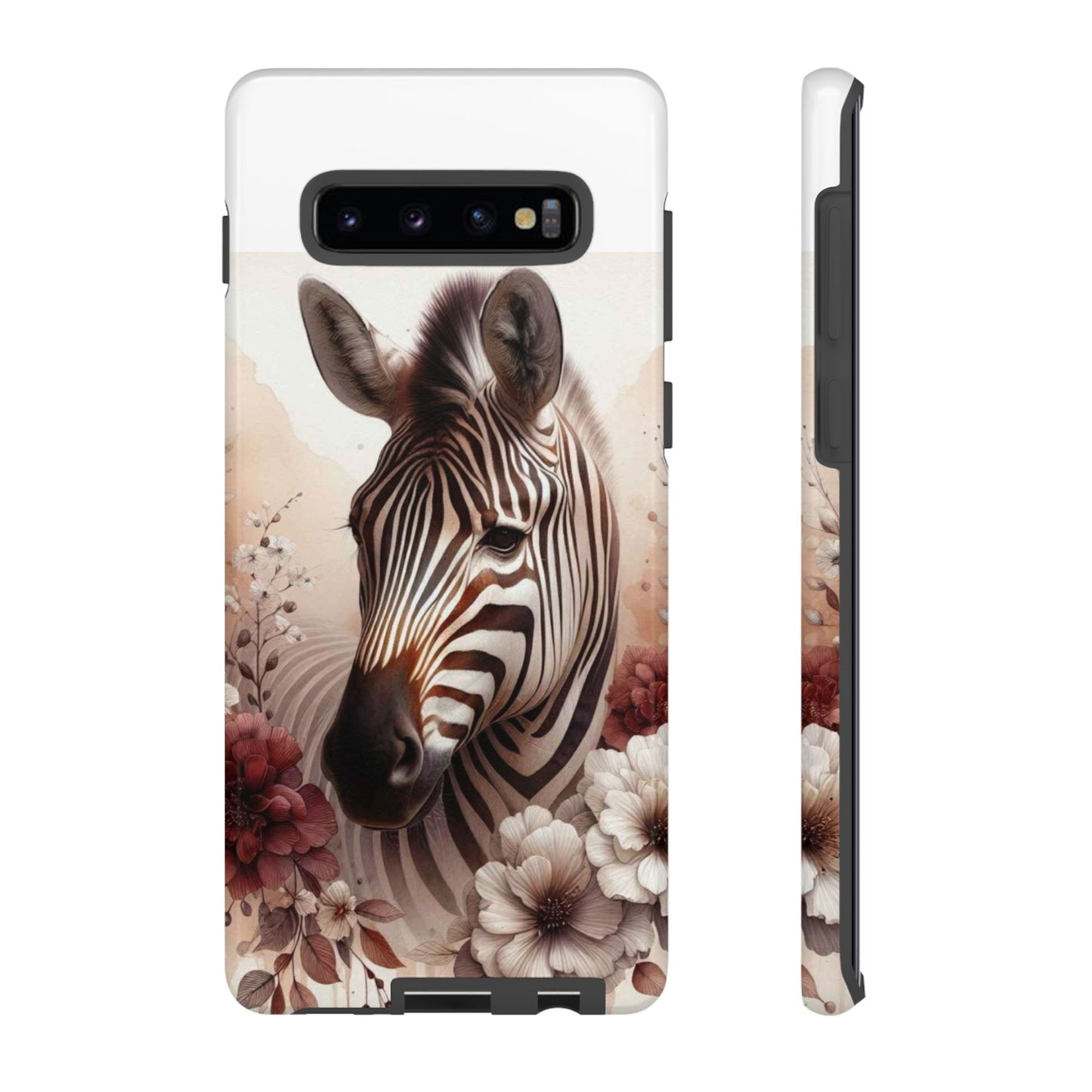 Phone Case Flower Frolicking Zebra Tough Case