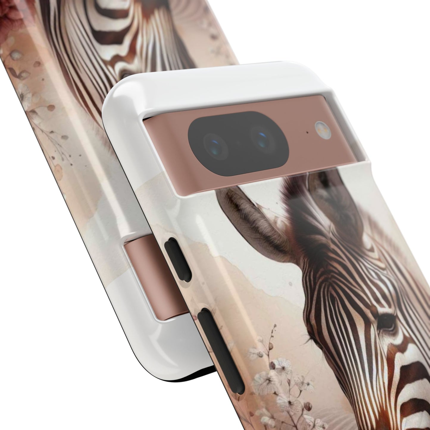 Phone Case Flower Frolicking Zebra Tough Case