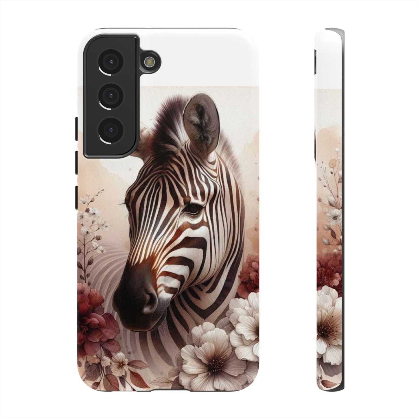 Phone Case Flower Frolicking Zebra Tough Case