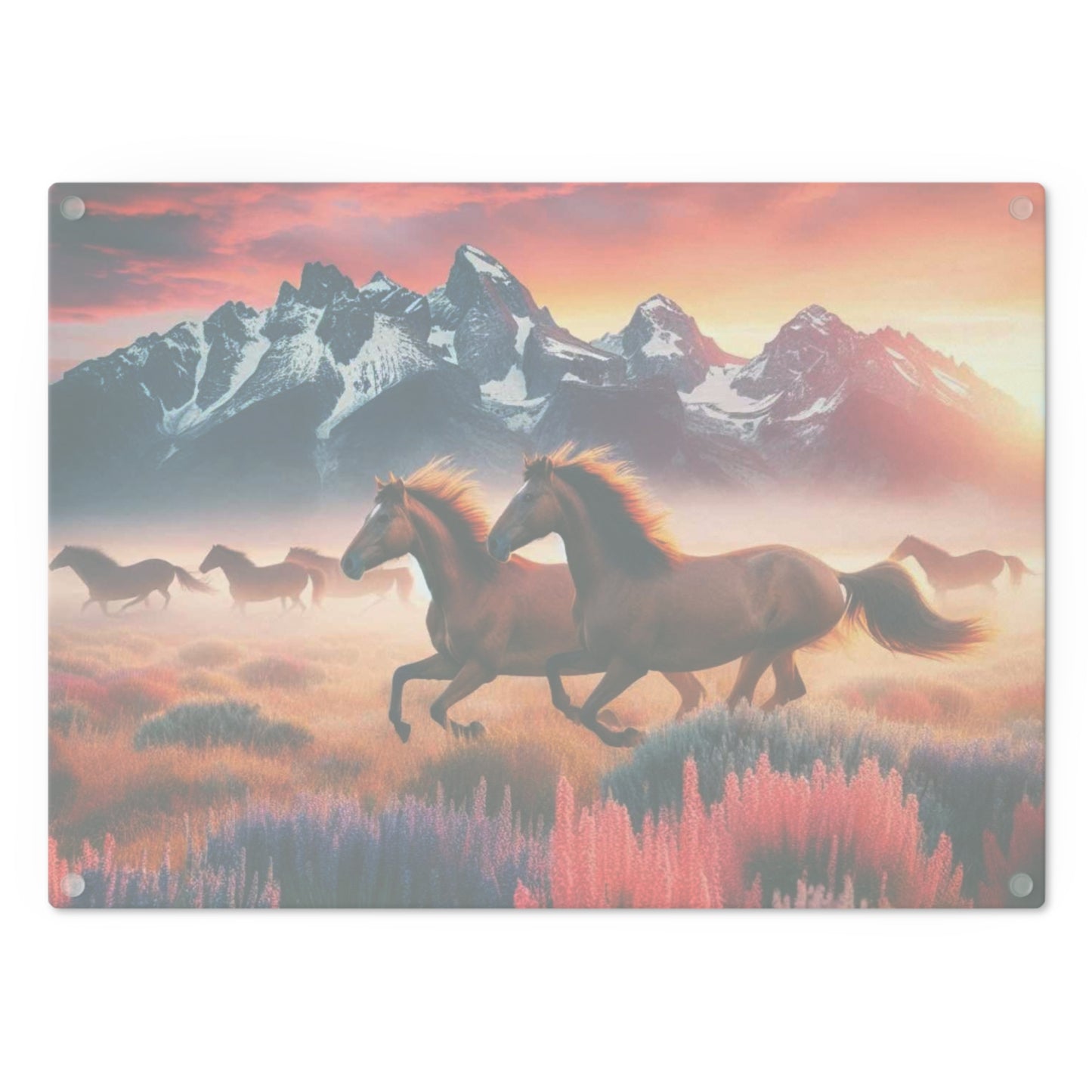 Cutting Board - Running Horses