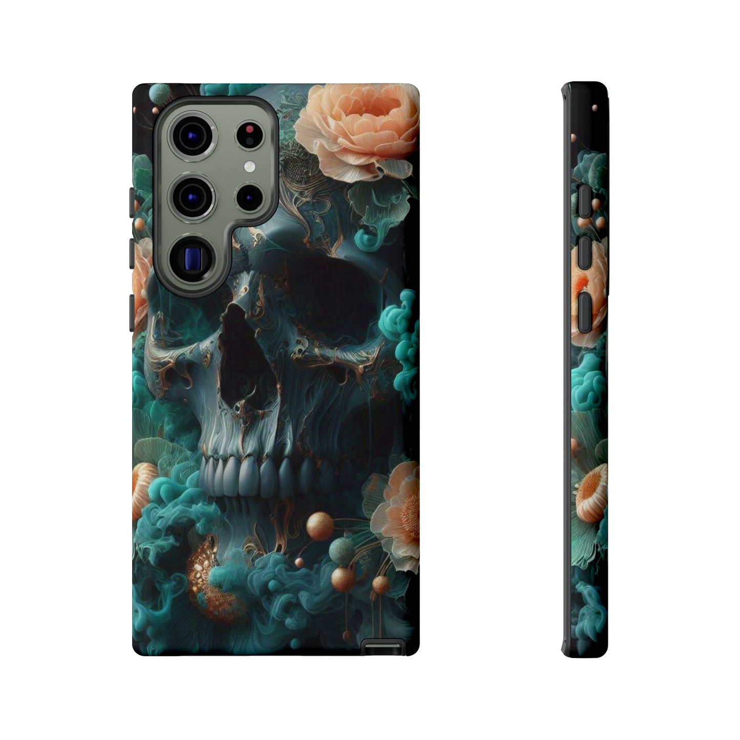 Tough Cases - teal skull