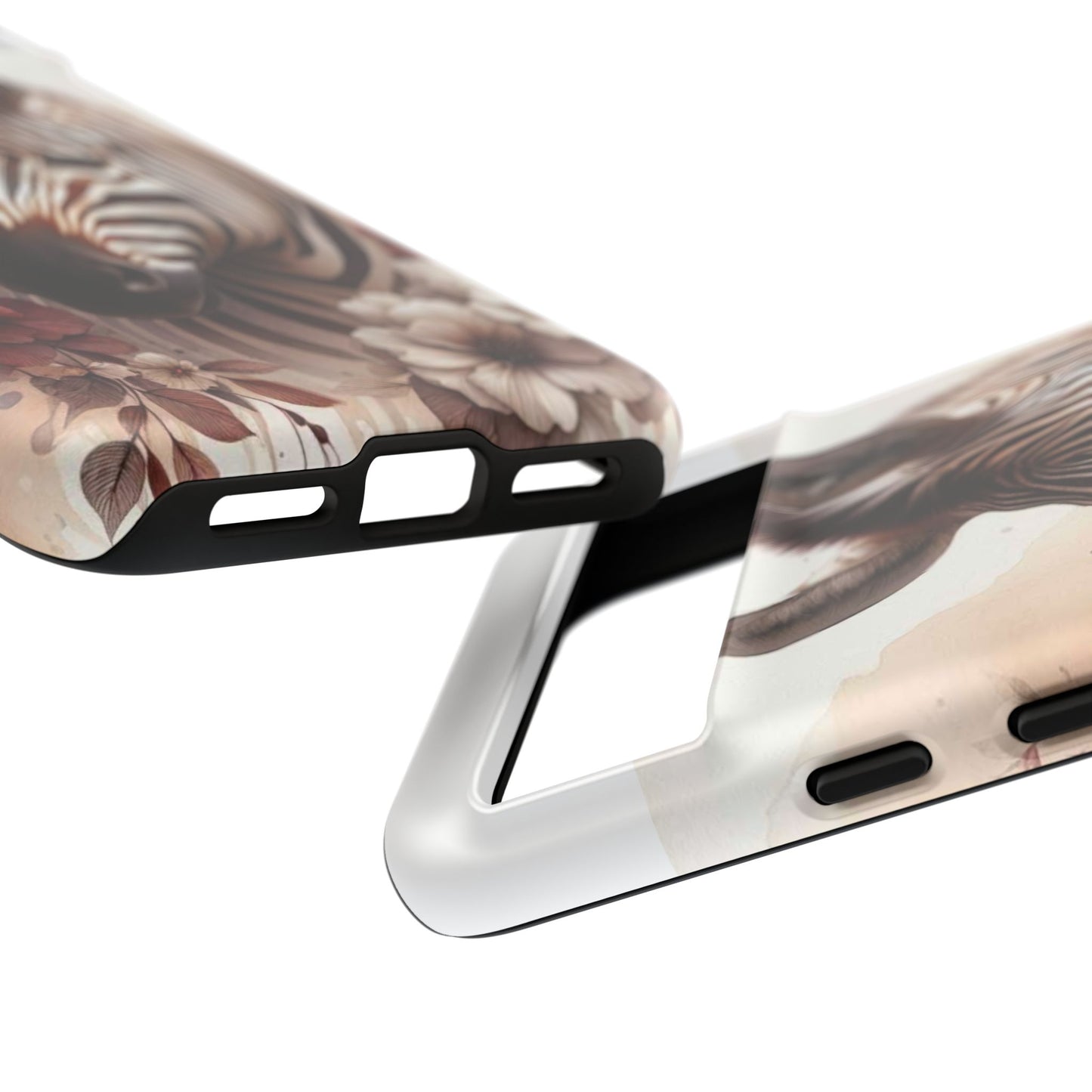 Phone Case Flower Frolicking Zebra Tough Case