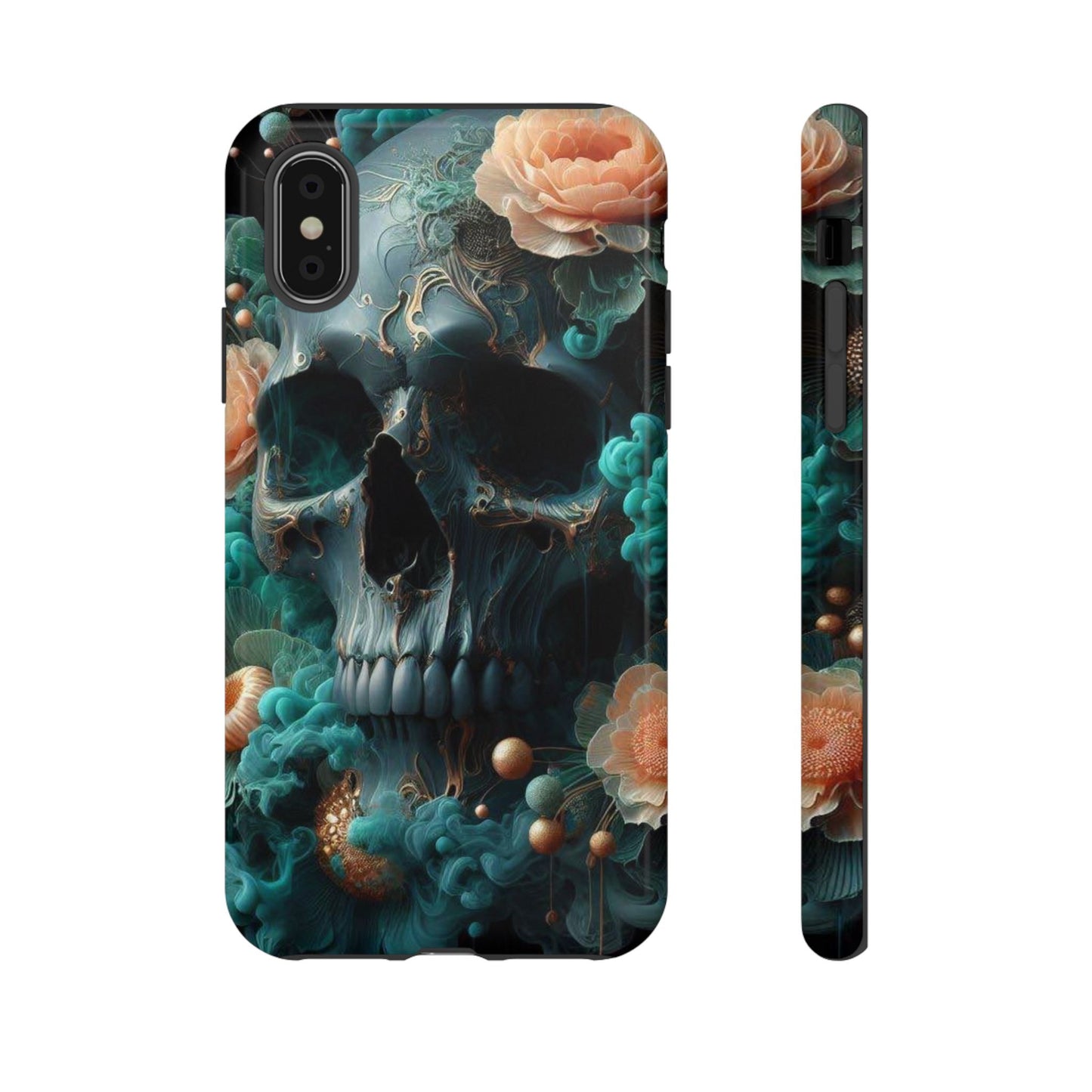 Tough Cases - teal skull