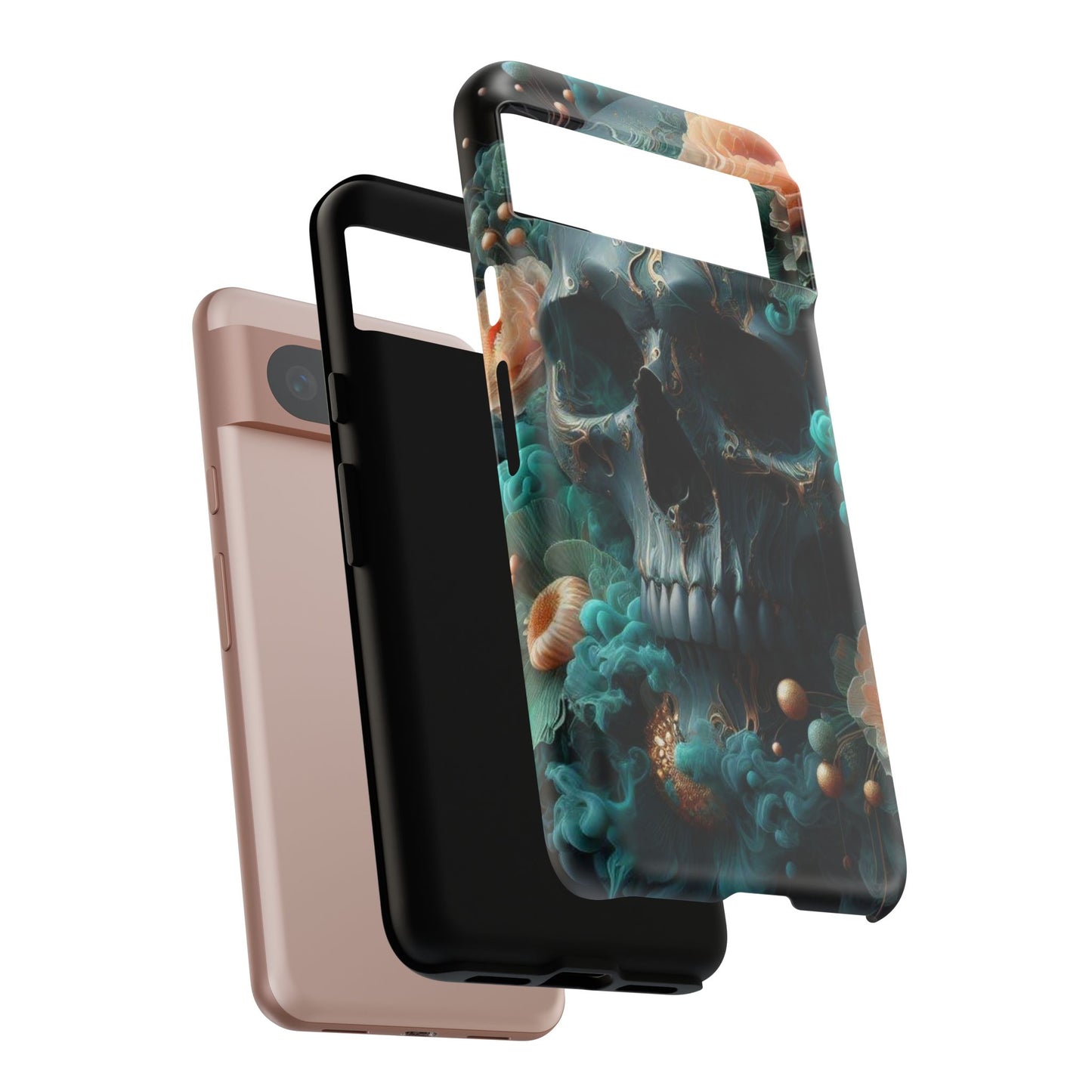 Tough Cases - teal skull