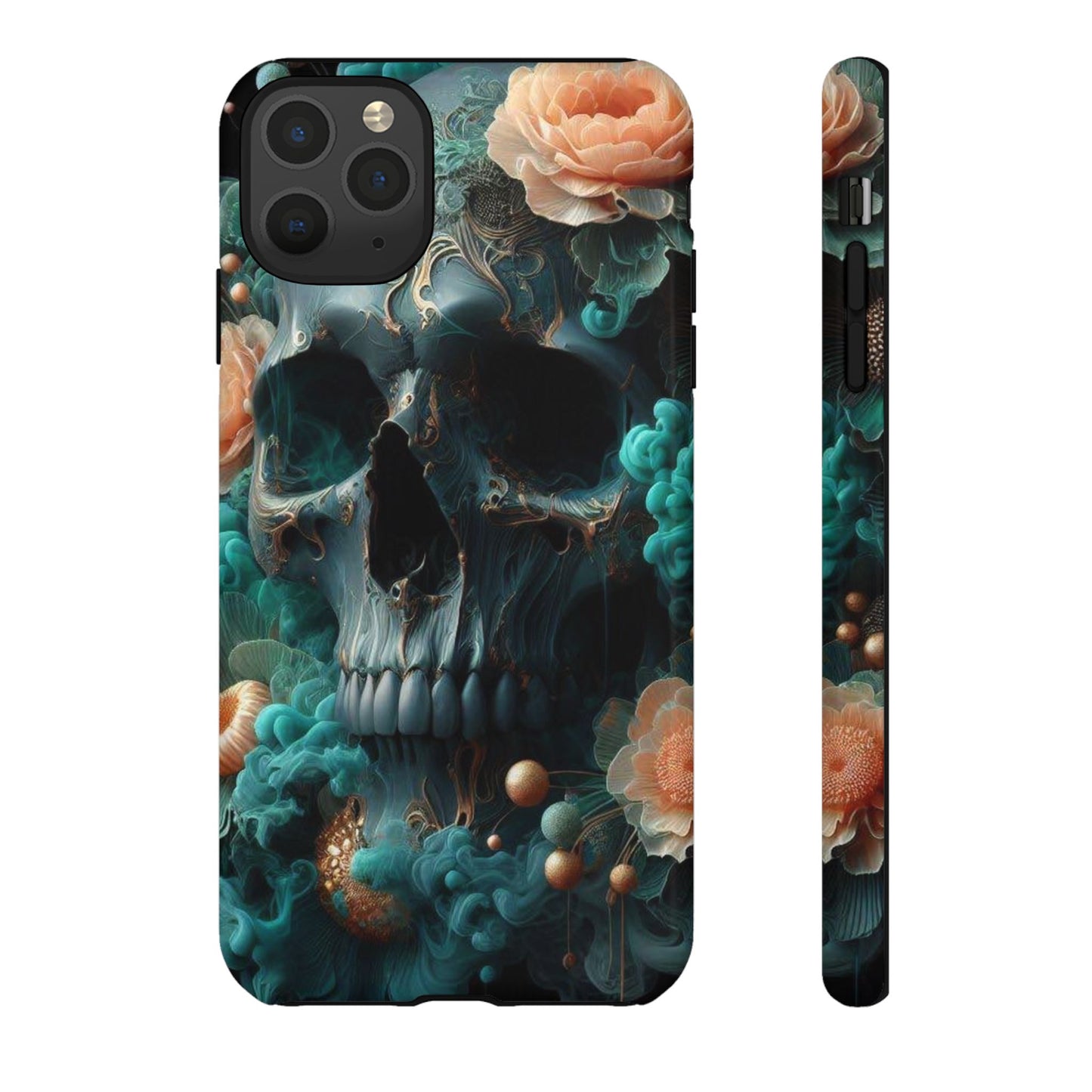 Tough Cases - teal skull