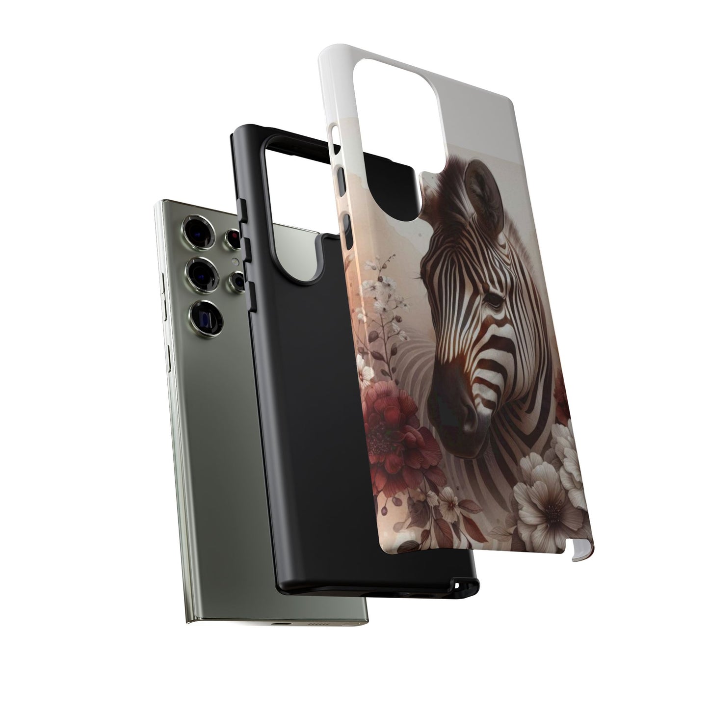 Phone Case Flower Frolicking Zebra Tough Case