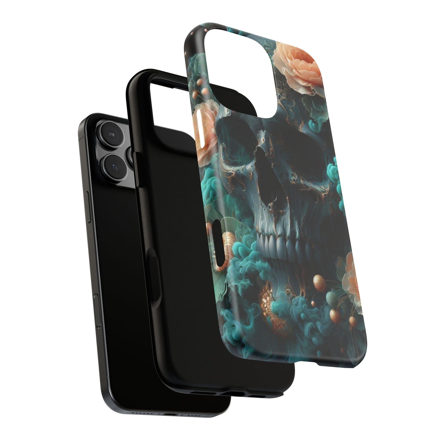 Tough Cases - teal skull