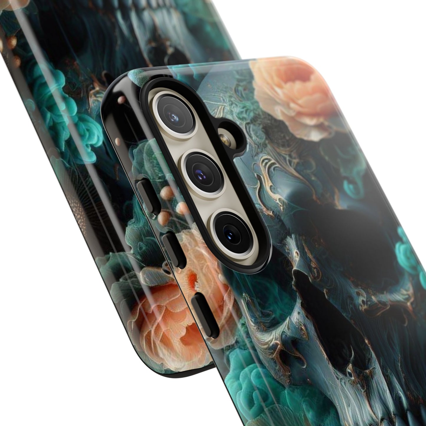 Tough Cases - teal skull