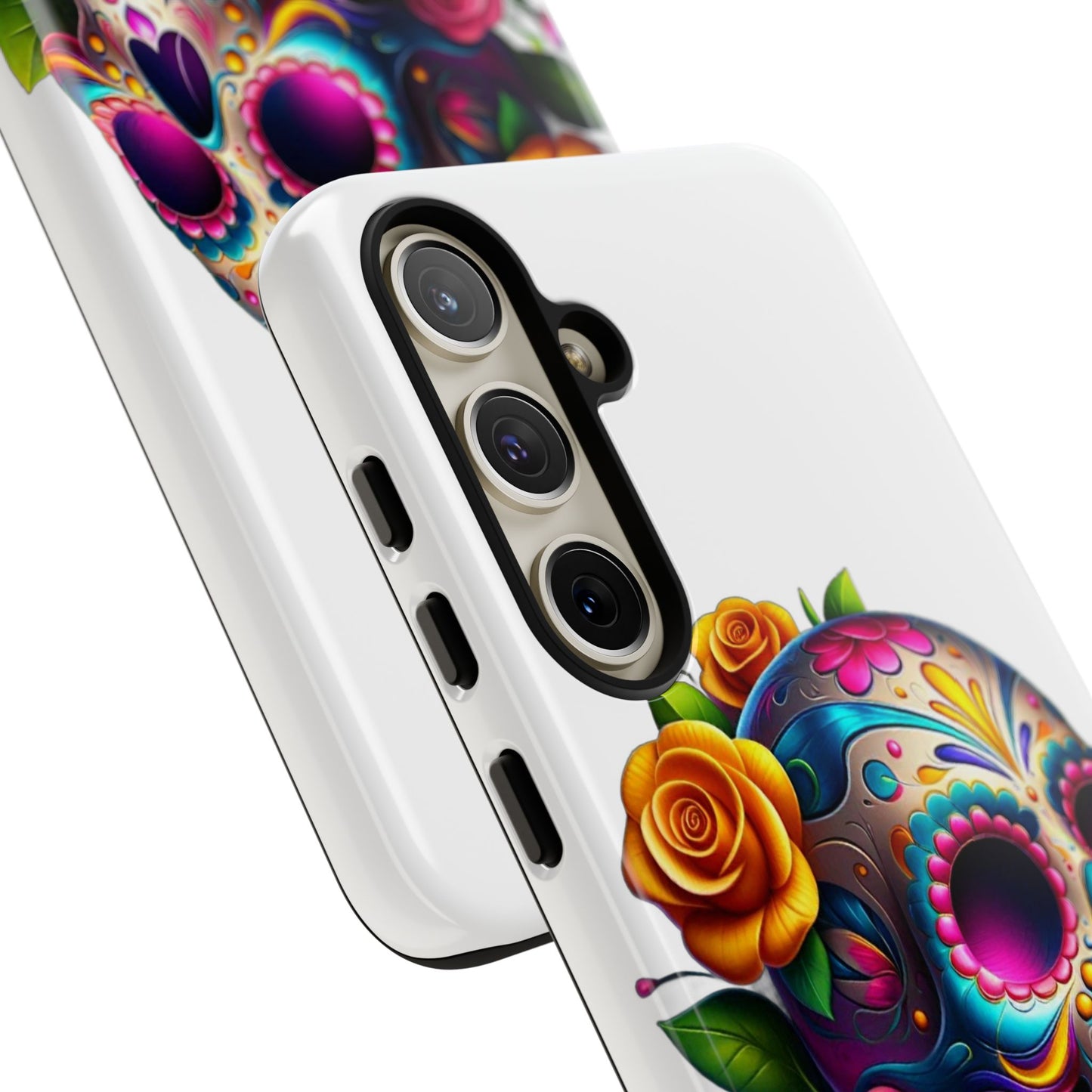 Phone Cases - Sugar Skull with Flowers Design