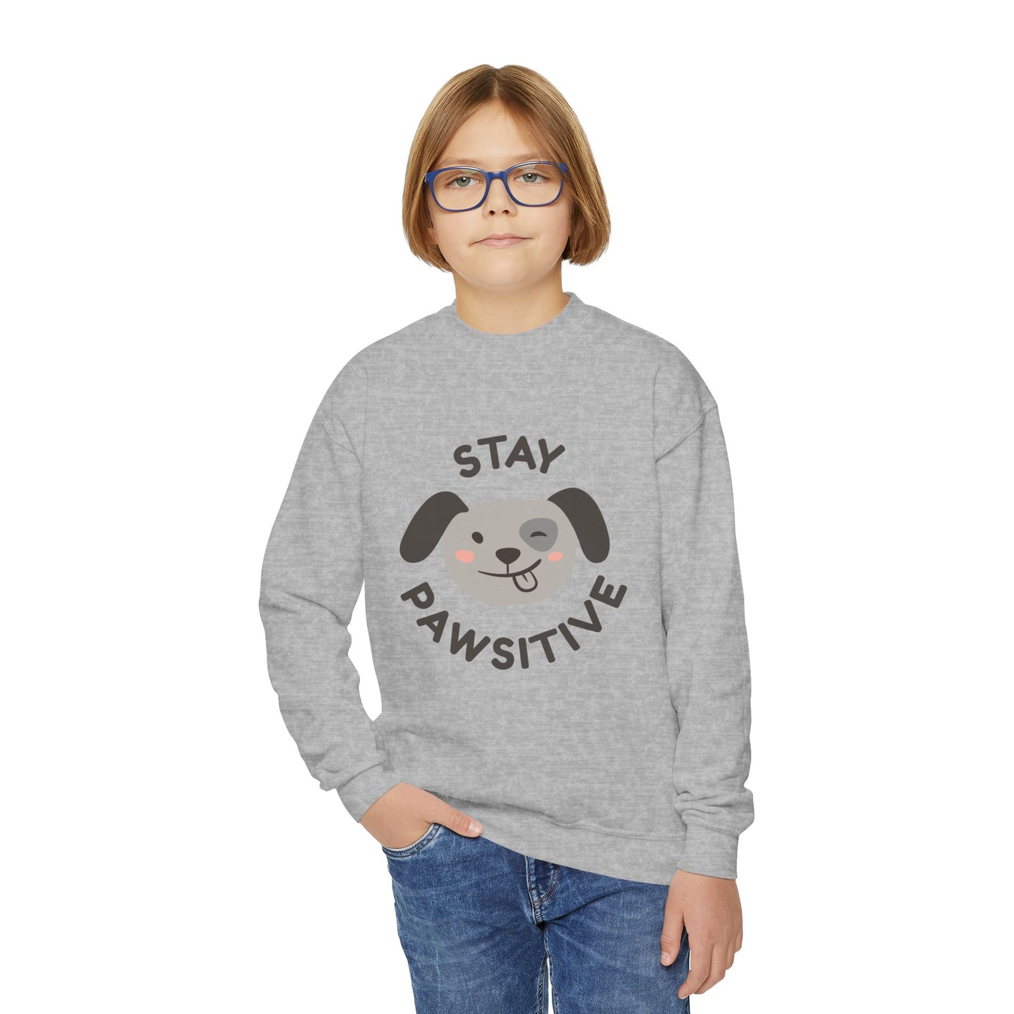 Stay Pawsitive Youth Sweatshirt
