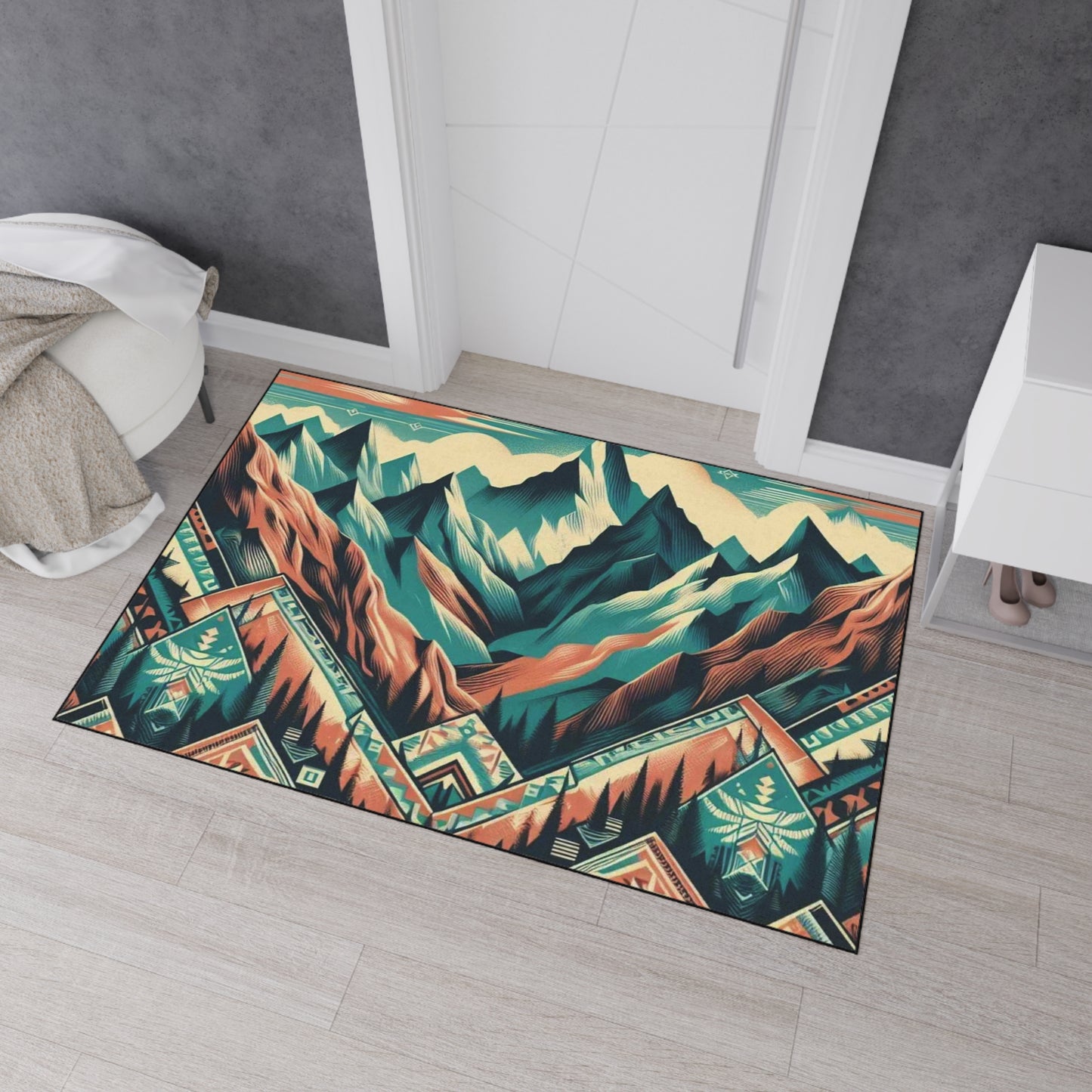Heavy Duty Floor Mat - native print
