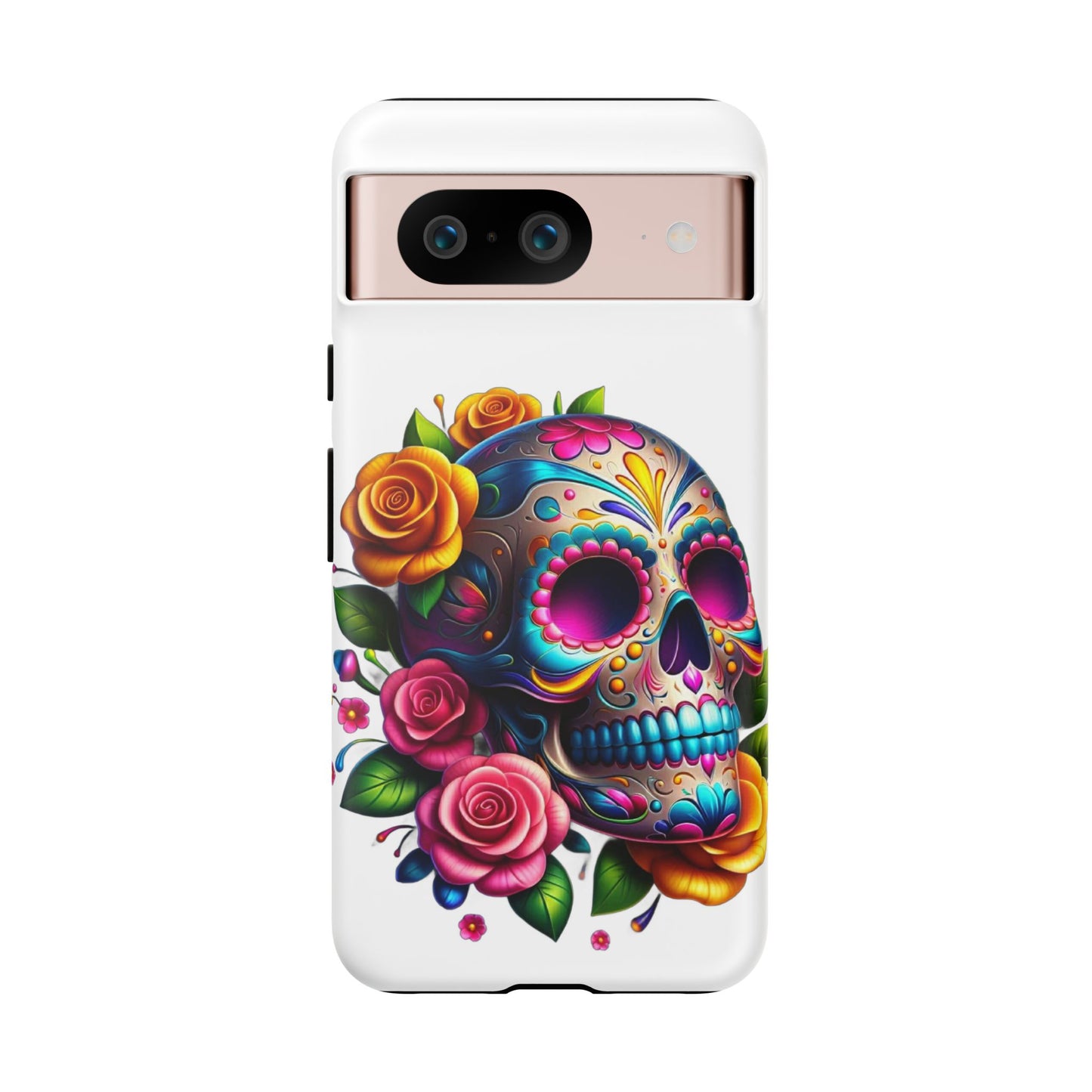 Phone Cases - Sugar Skull with Flowers Design