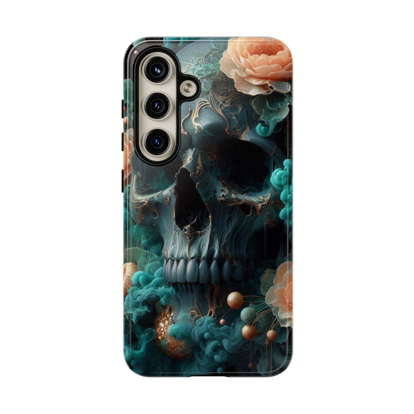 Tough Cases - teal skull