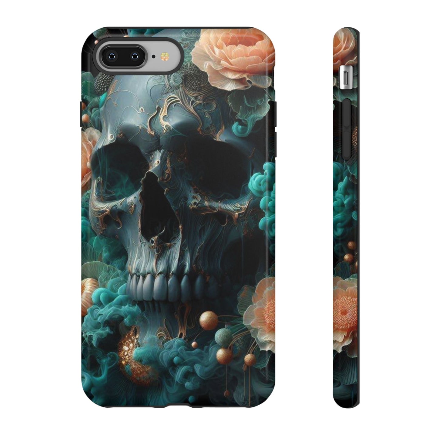 Tough Cases - teal skull