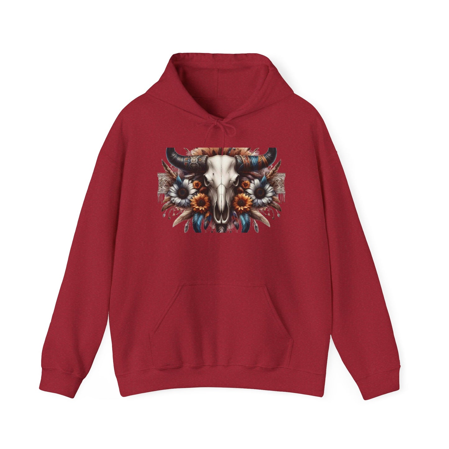 Unisex Heavy Blend™ Hooded Sweatshirt bull skull