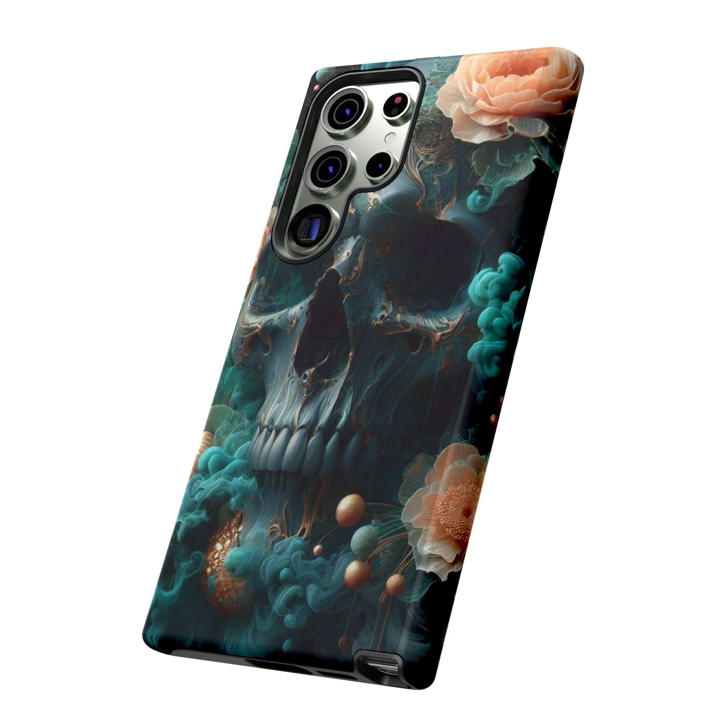 Tough Cases - teal skull