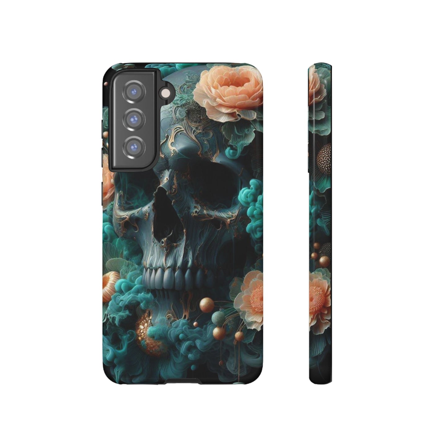 Tough Cases - teal skull