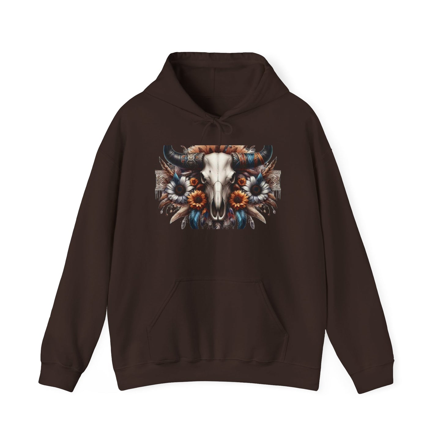 Unisex Heavy Blend™ Hooded Sweatshirt bull skull
